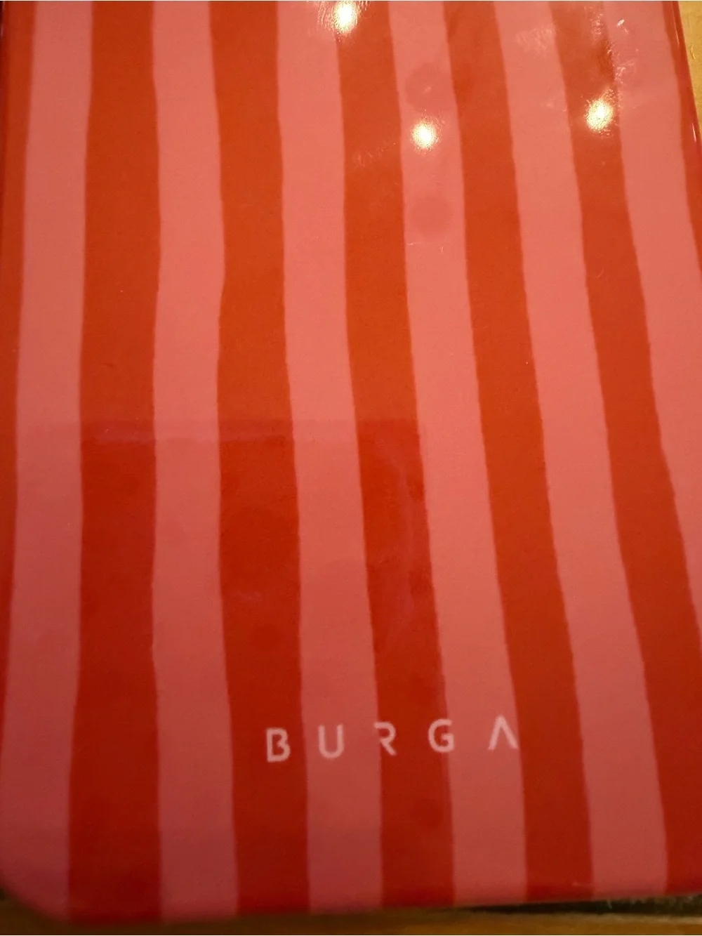 BURGA Navy Polka Dot & Coral Stripe Phone Case Duo iphone 17 pro max